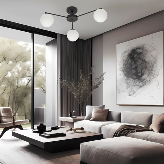 ELTON Black Scandinavian Ceiling Lamp 3 LumoCrafts