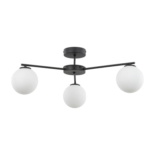 ELTON Black Scandinavian Ceiling Lamp 3 LumoCrafts