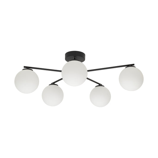 ELTON Black Scandinavian Ceiling Lamp for Living Room, Bedroom & Hallway LumoCrafts