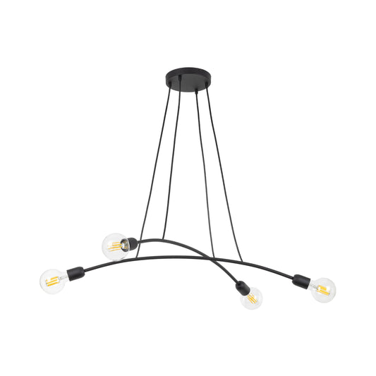 HELIX Black Minimalist Pendant Light 4 (Clearance) LumoCrafts