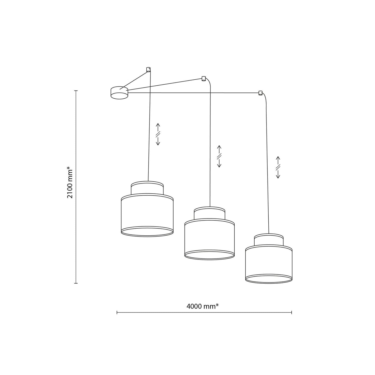 DUO White Jute Natural Suspension Pendant Ceiling Light Fixture for Kitchen Island, Dining Room & Living Room (3-Light) LumoCrafts