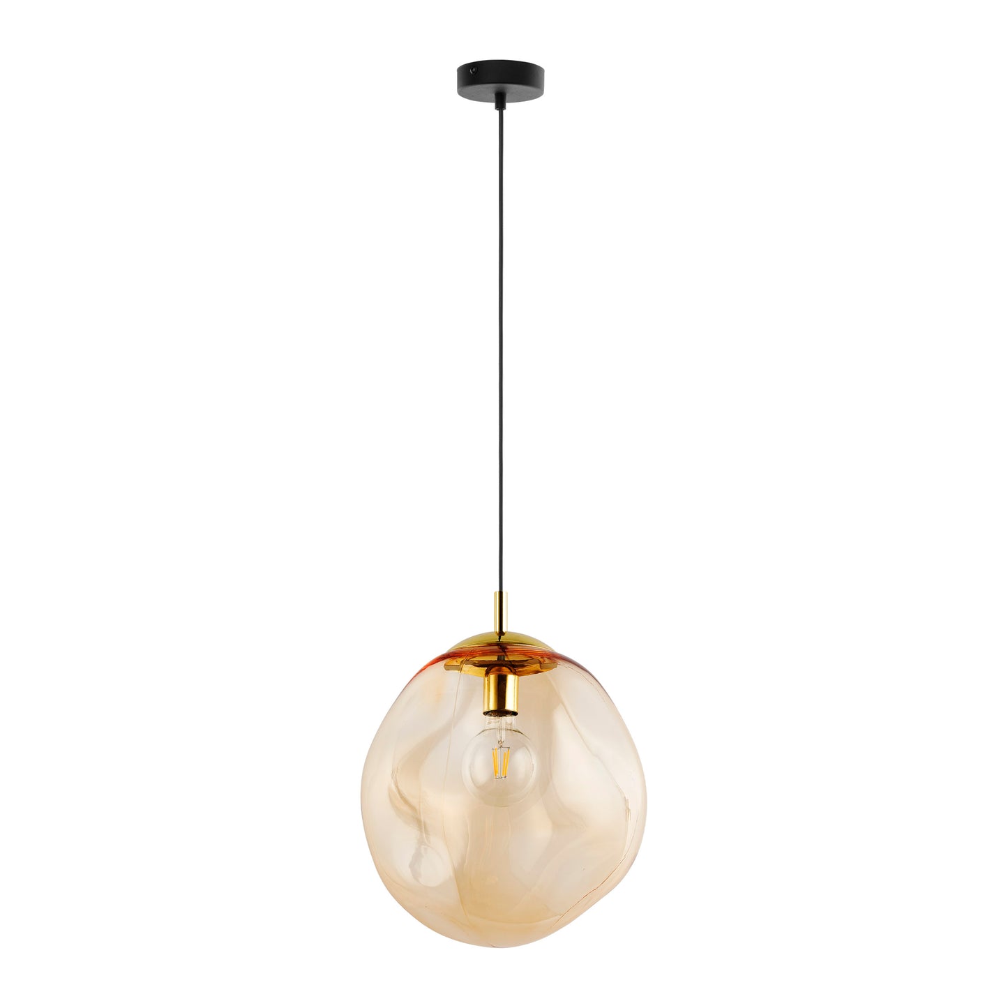 SOL Large Amber Glass Pendant Light