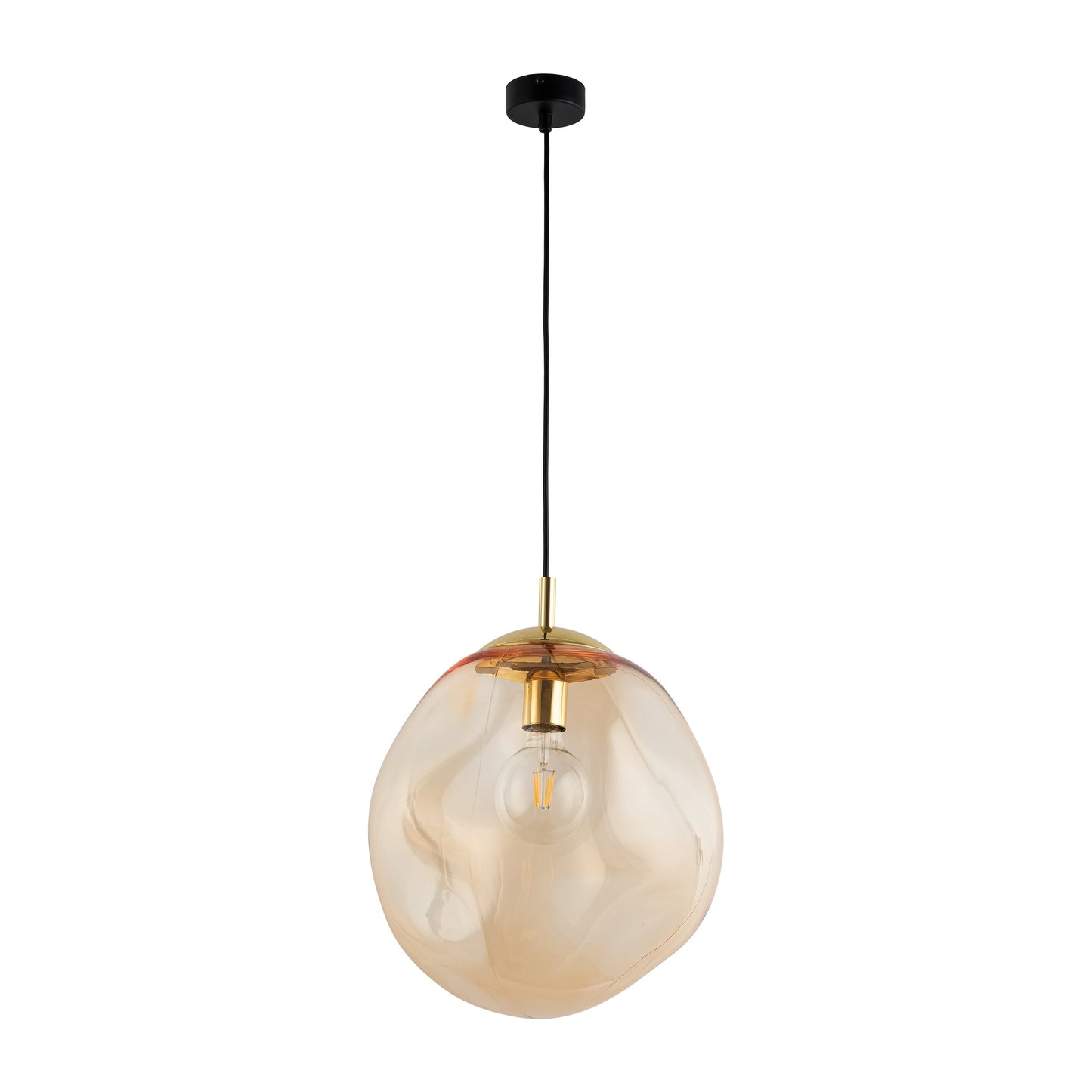SOL Large Amber Glass Pendant Light