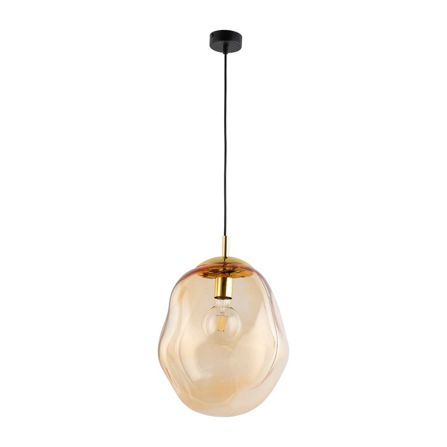 SOL Large Amber Glass Pendant Light