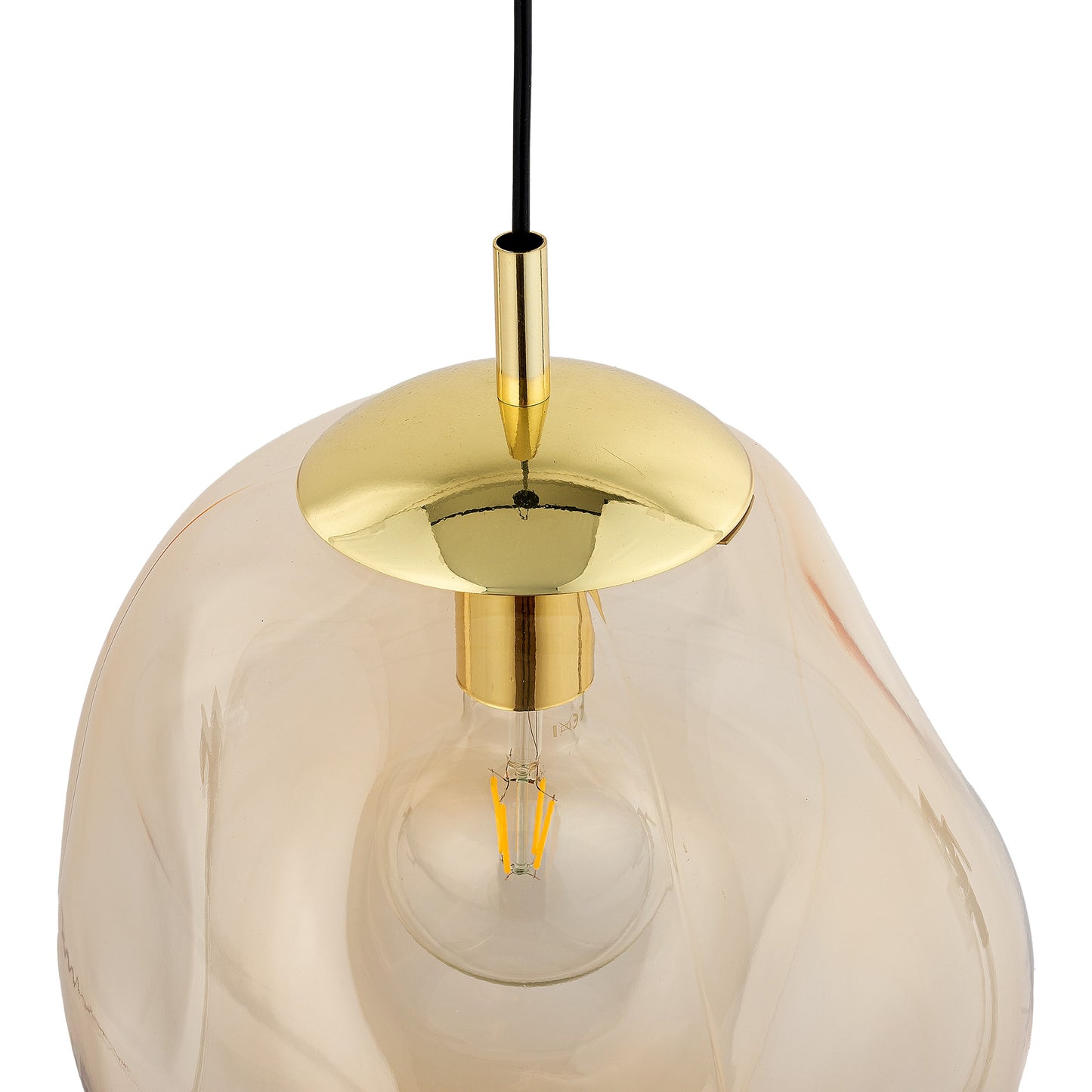 SOL Large Amber Glass Pendant Light