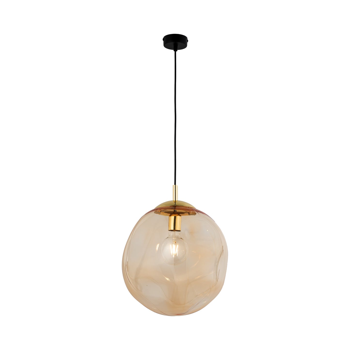 SOL Large Amber Glass Pendant Light