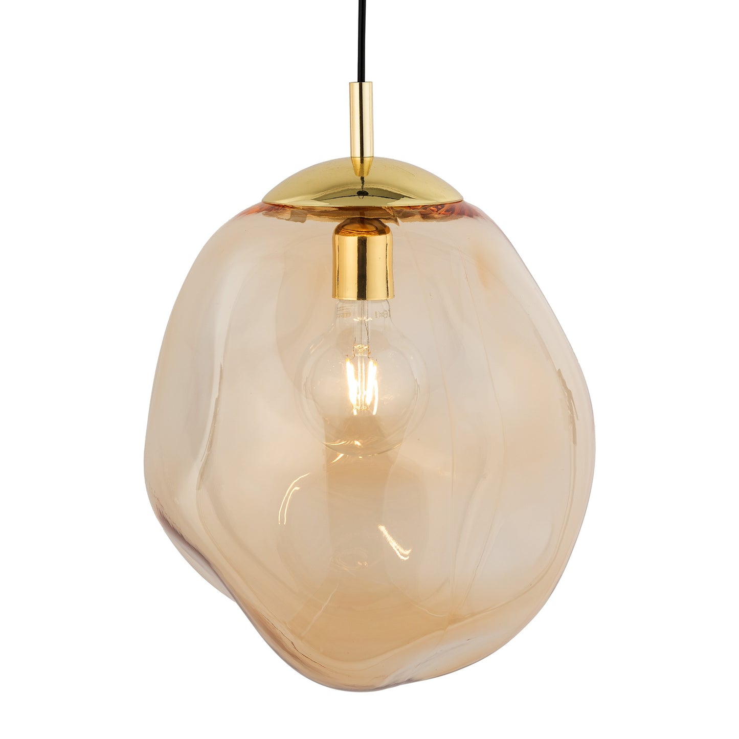 SOL Large Amber Glass Pendant Light