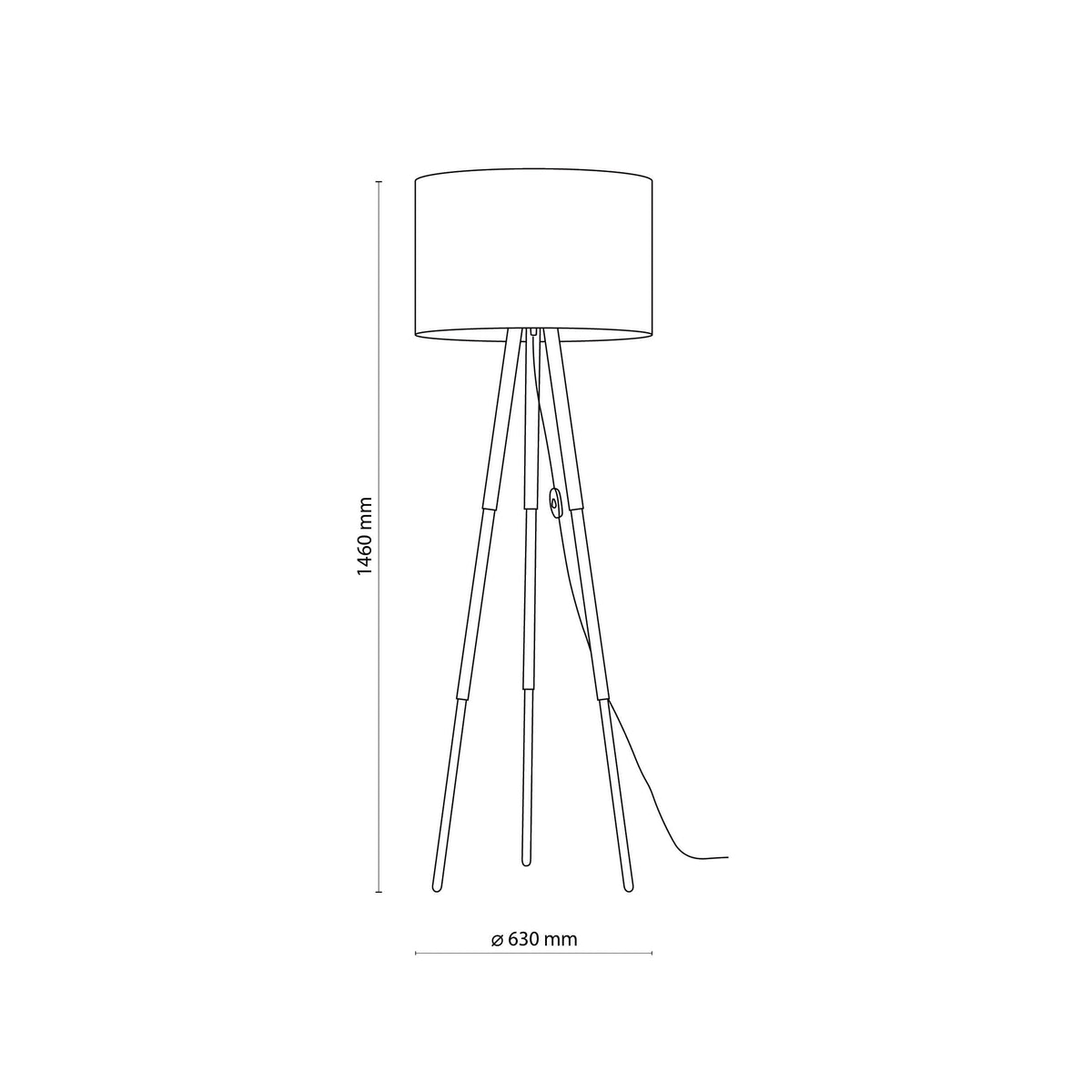 TOKYO floor lamp technical drawing showing the 1460 mm overall height