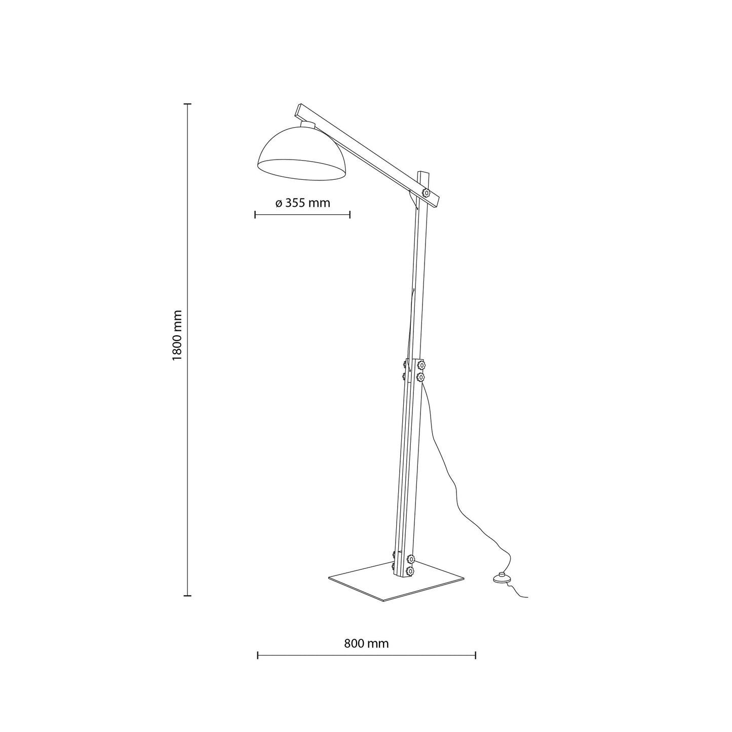 OSLO Black Scandinavian Floor Lamp for Living Room, Bedroom & Office – Modern Minimalist Lighting (Clearance) Lumocrafts