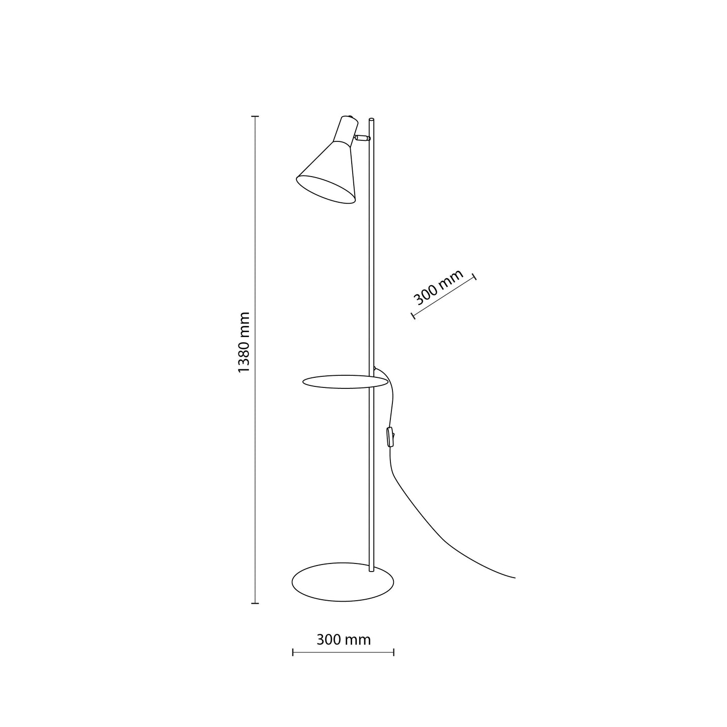 JUMP Tray Table Floor Lamp LumoCrafts