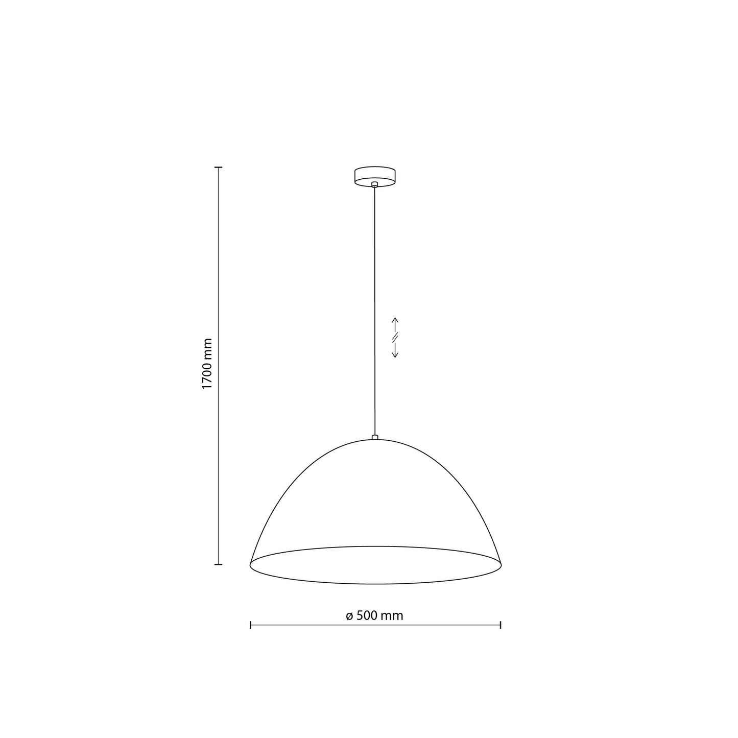 FARO Black Mid-Century Modern Pendant Light L