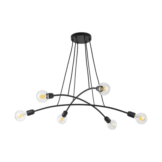 HELIX Black Minimalist Pendant Light 6 (Clearance) LumoCrafts