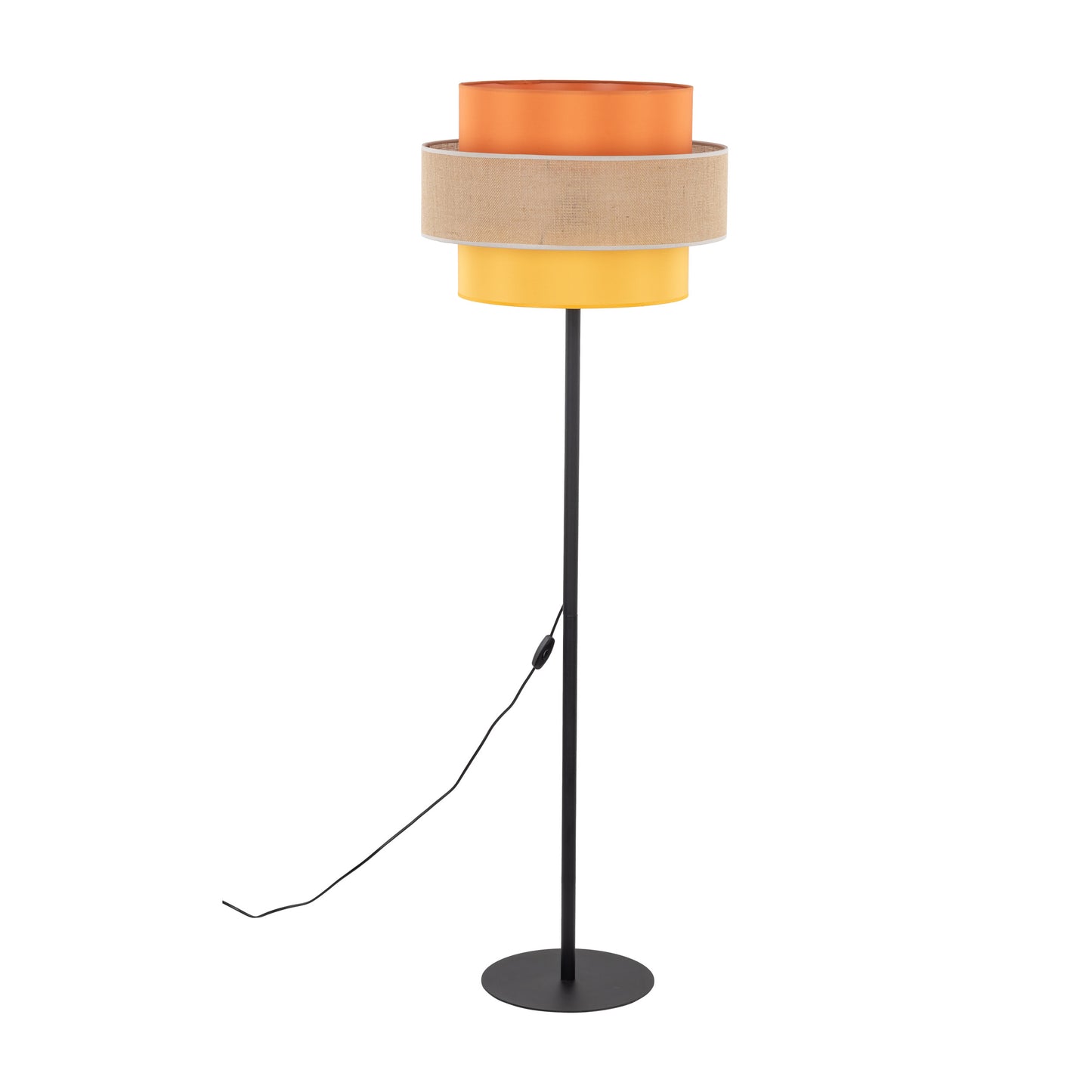 TRIO Jute Mid-Century Boho Floor Lamp
