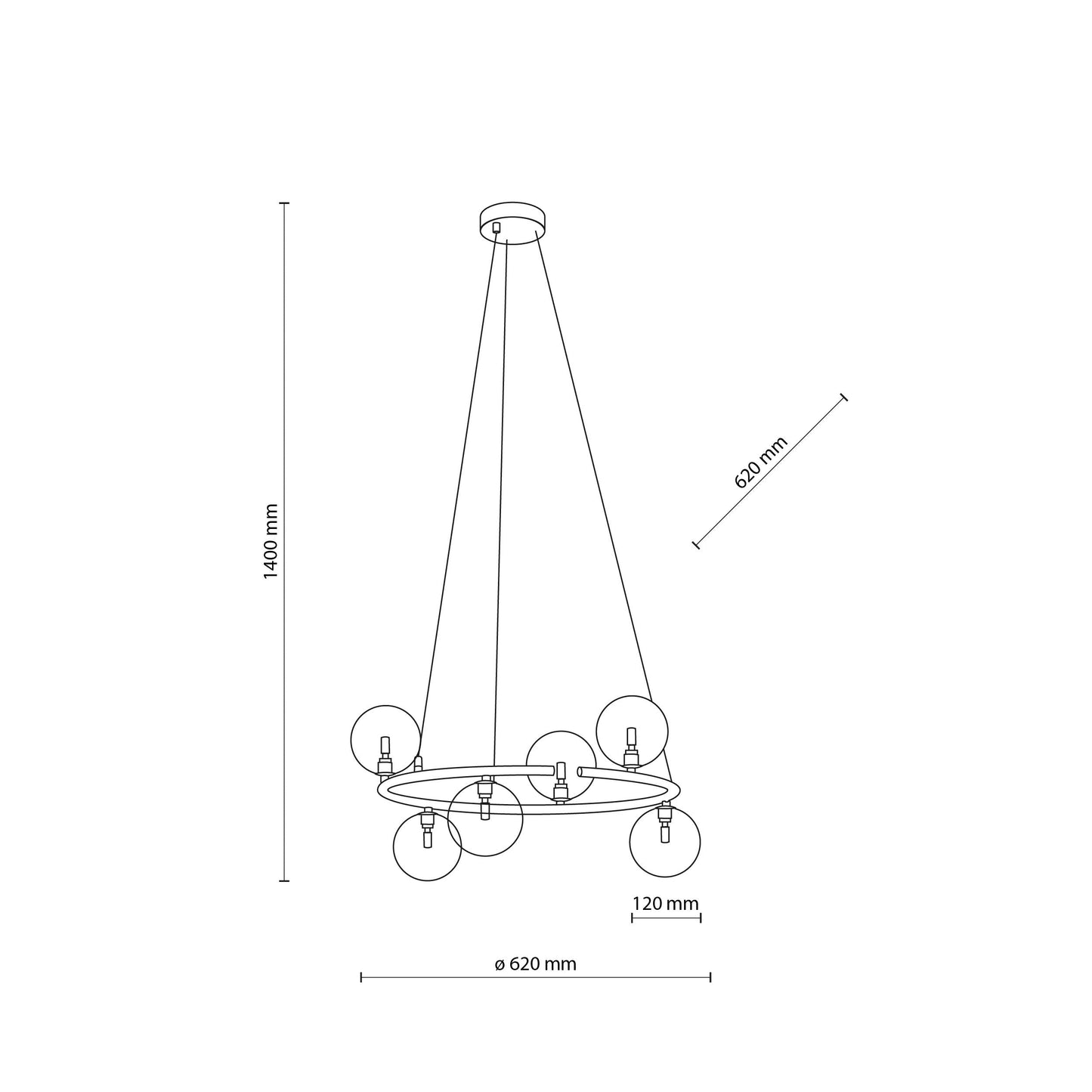 ANABELLE Scandinavian Pendant Light 6 LumoCrafts