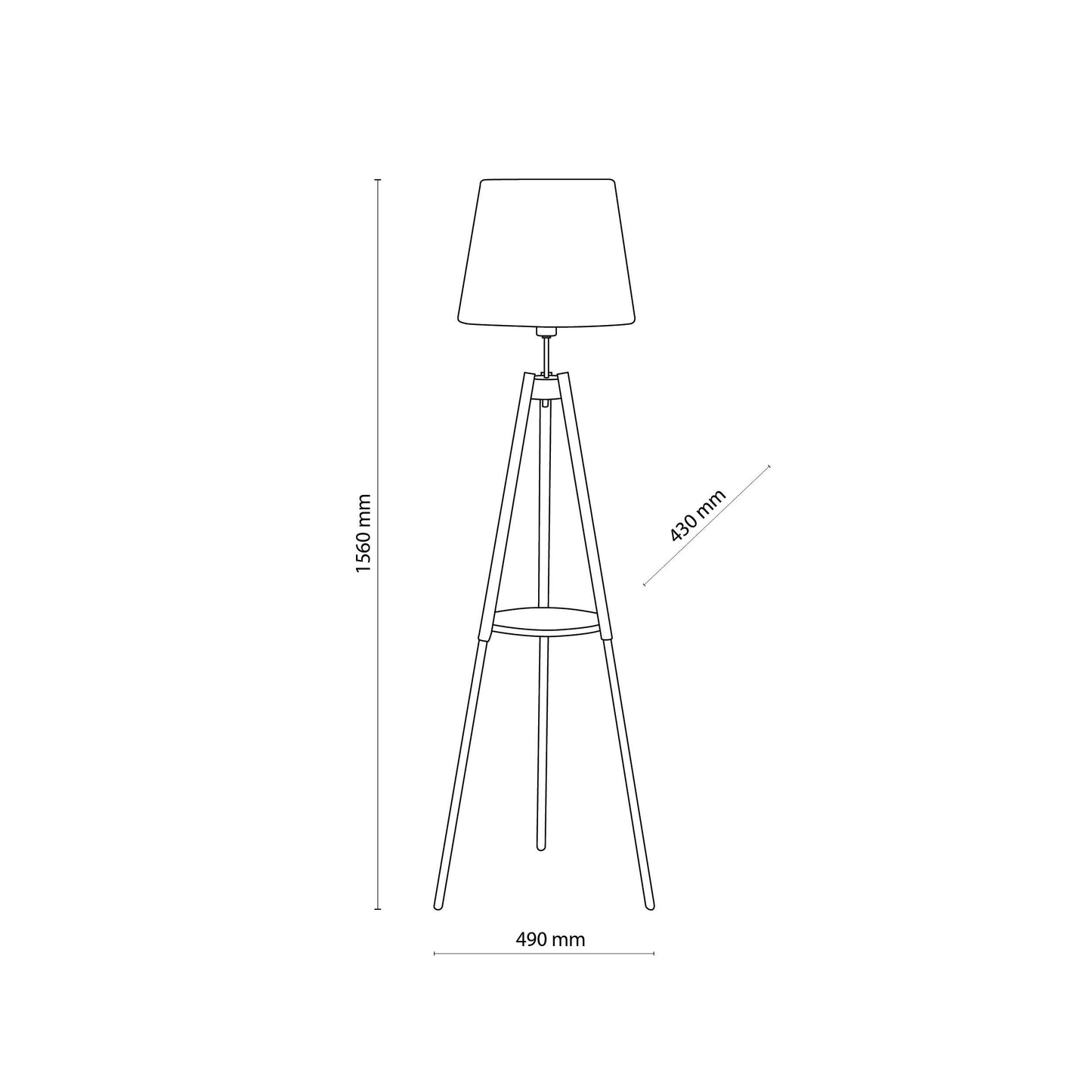VAIO White Tray Table Floor Lamp Lumocrafts