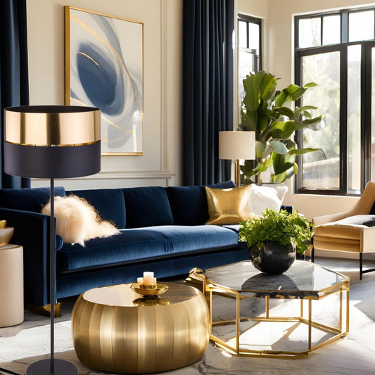 HILTON Black Gold Floor Lamp (Clearance) Lumocrafts