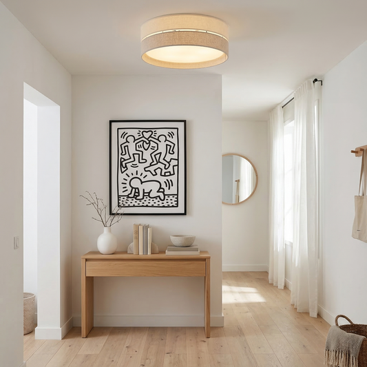 ECO Scandinavian Medium Flush Mount Ceiling Light Fixture for Kitchen, Hallway & Living Room – Minimalist Lighting Lumocrafts