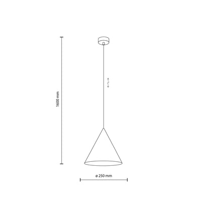 CONO White  Medium Modern Minimalist Pendant Light