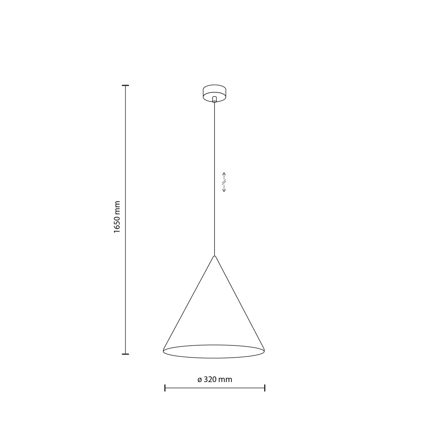CONO Beige Large Modern Minimalist Pendant Light