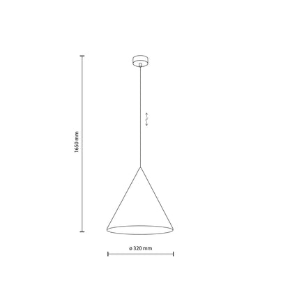 CONO Beige Large Modern Minimalist Pendant Light