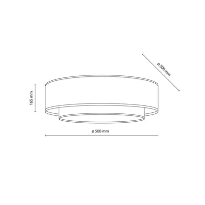 CALISTO JUTE Natural Flush Mount Light