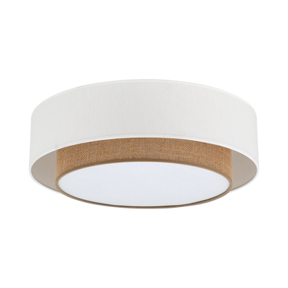 CALISTO JUTE Natural Flush Mount Light