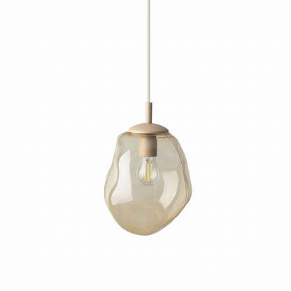 LAVA Medium cognac glass shade seen from below