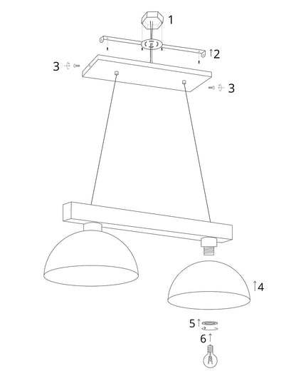 OSLO Brown Scandinavian Pendant Light 2