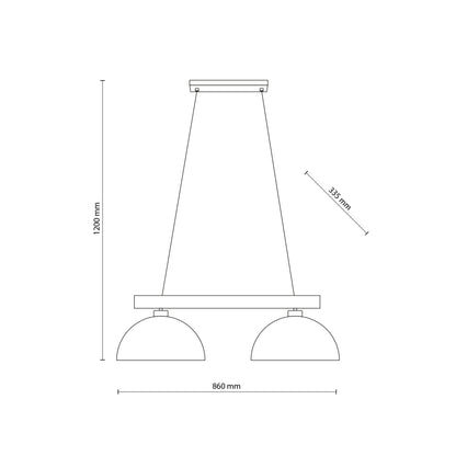 OSLO Brown Scandinavian Pendant Light 2