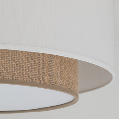 CALISTO JUTE Scandinavian Flush Mount Ceiling Light for Bedroom, Hallway & Living Room LumoCrafts