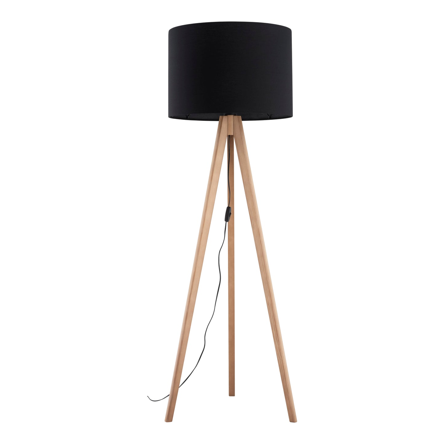 GRAND Pine Black Mid-Century Modern Floor Lamp