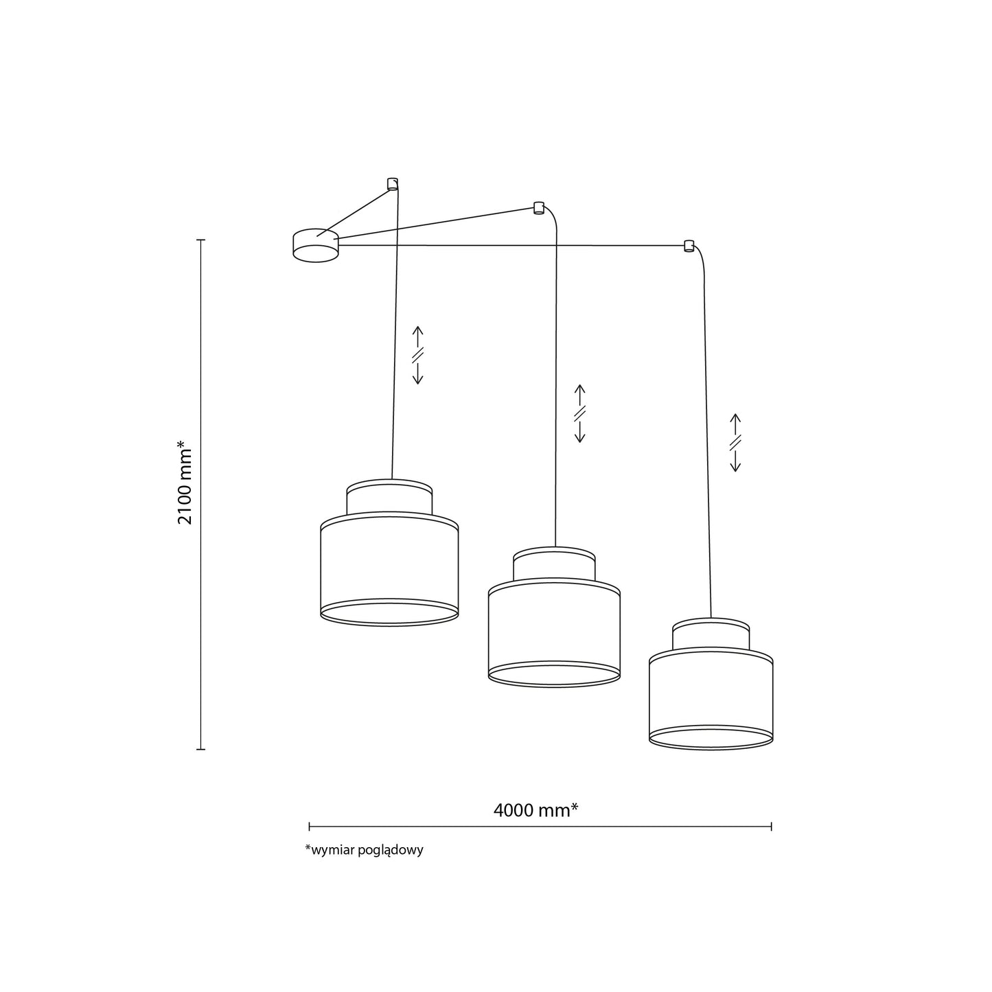 DUO White Jute Natural Suspension Light 3