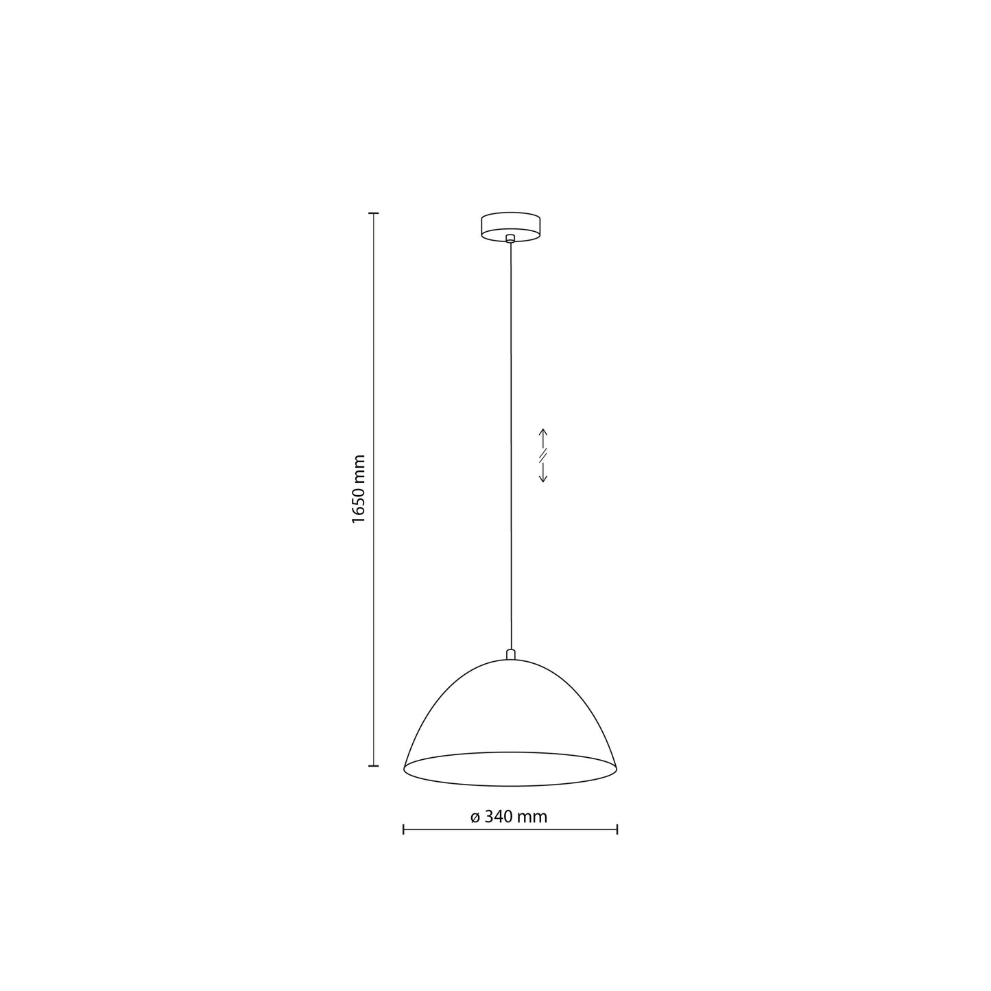 FARO Black Mid-Century Modern Pendant Light M