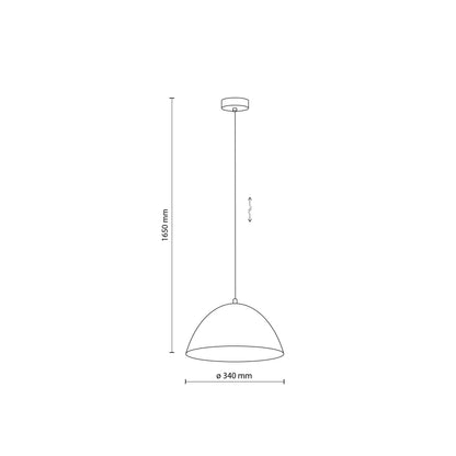 FARO Black Mid-Century Modern Pendant Light M