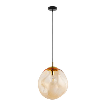 SOL Large Amber Glass Pendant Light