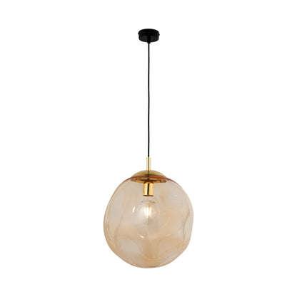 SOL Large Amber Glass Pendant Light