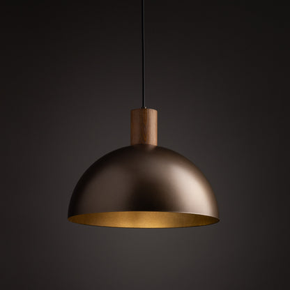 OSLO brown pendant hung low over a counter