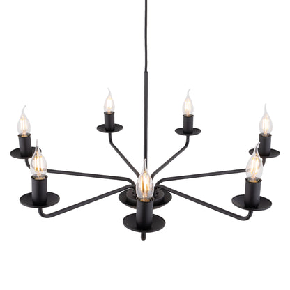 LIMAL Black Vintage Candle Pendant Light