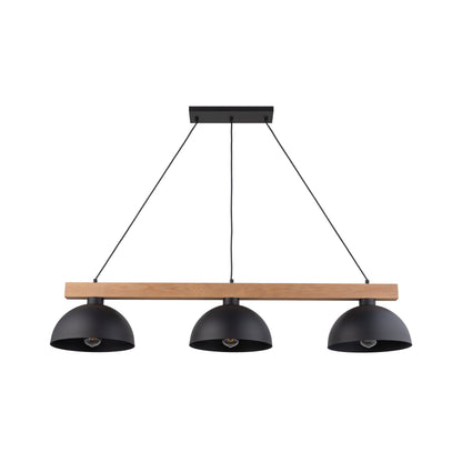 OSLO 3-light pendant in black on a plain white background