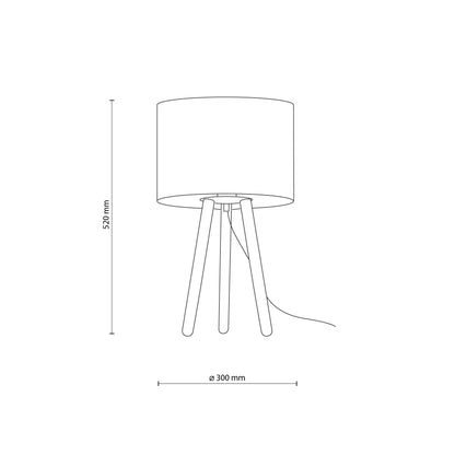 TOKYO table lamp technical drawing showing the 460 x 300 mm dimensions