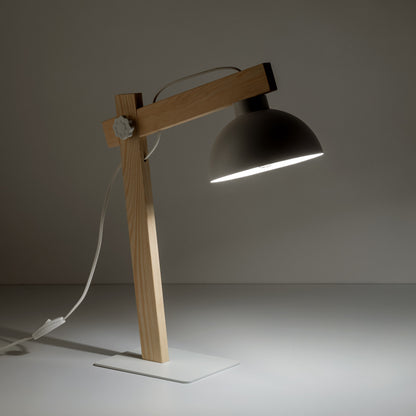 OSLO White Scandinavian Table Lamp for Bedroom & Nightstand LumoCrafts Table Lamps