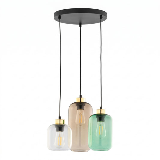 MARCO Mid-Century Modern 3-Light Pendant for Kitchen Island & Dining Table