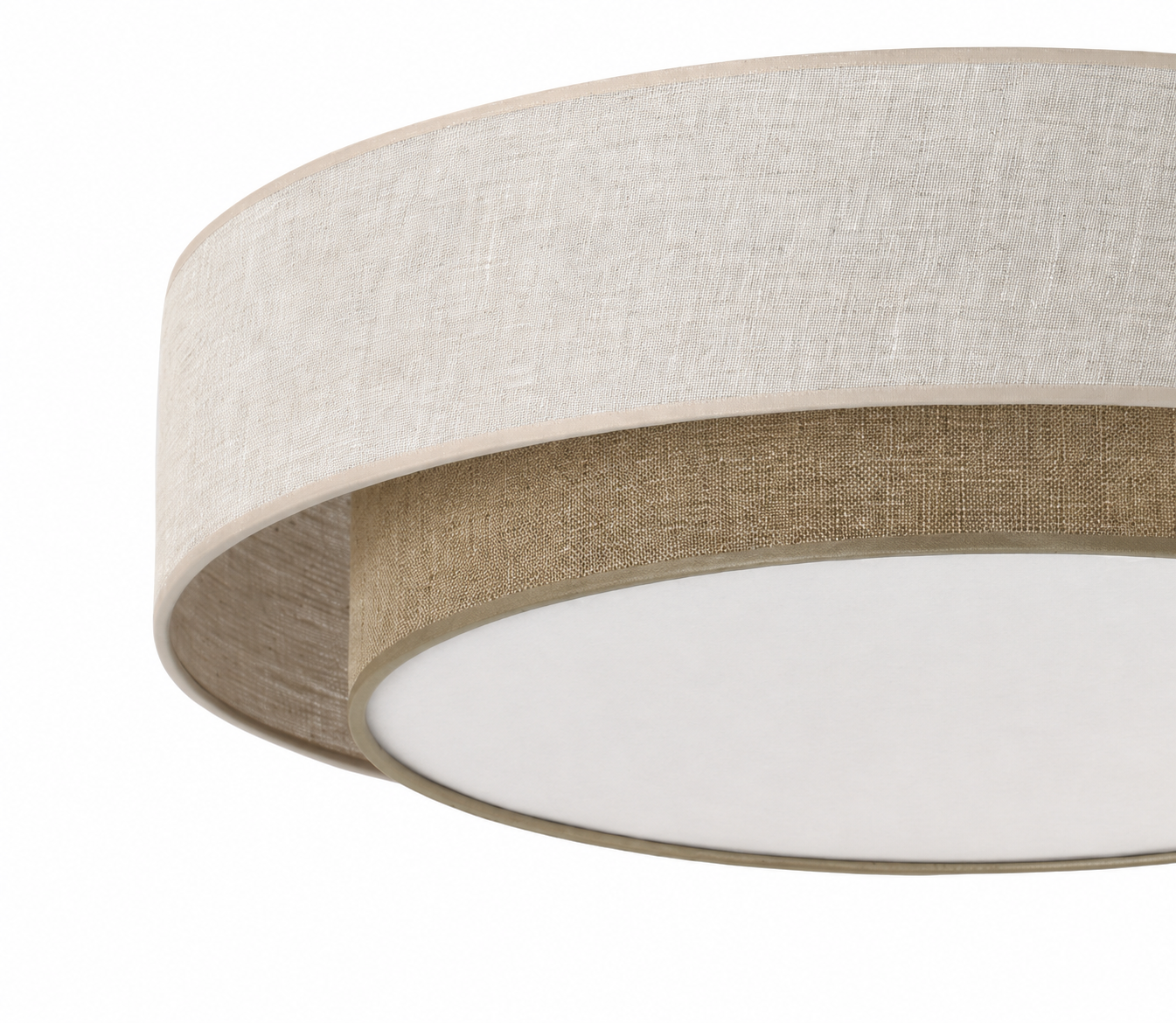 CALISTO JUTE Scandinavian Flush Mount Ceiling Light for Bedroom, Hallway & Living Room LumoCrafts