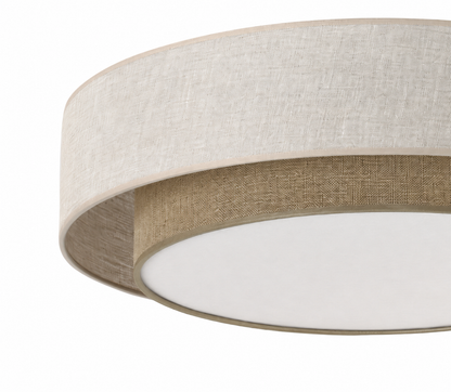 CALISTO JUTE Scandinavian Flush Mount Ceiling Light for Bedroom, Hallway & Living Room LumoCrafts