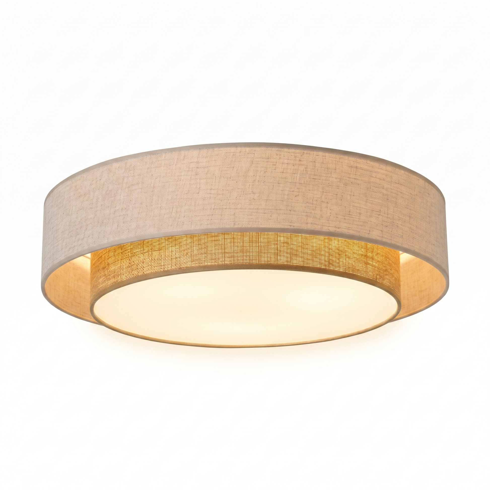 CALISTO JUTE Scandinavian Flush Mount Ceiling Light for Bedroom, Hallway & Living Room LumoCrafts