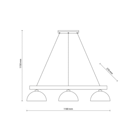 OSLO White Scandinavian Pendant Light 3 Lumocrafts