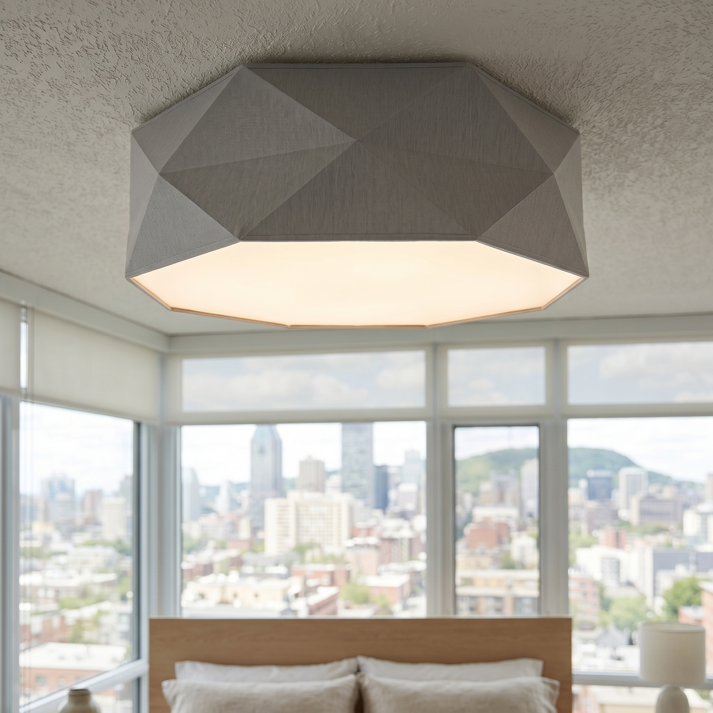 KANTOOR Gray Modern Flush Mount Light LumoCrafts