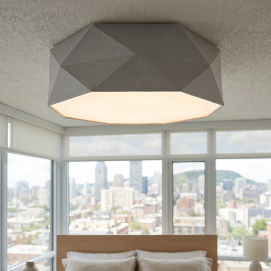 KANTOOR Gray Modern Flush Mount Light LumoCrafts