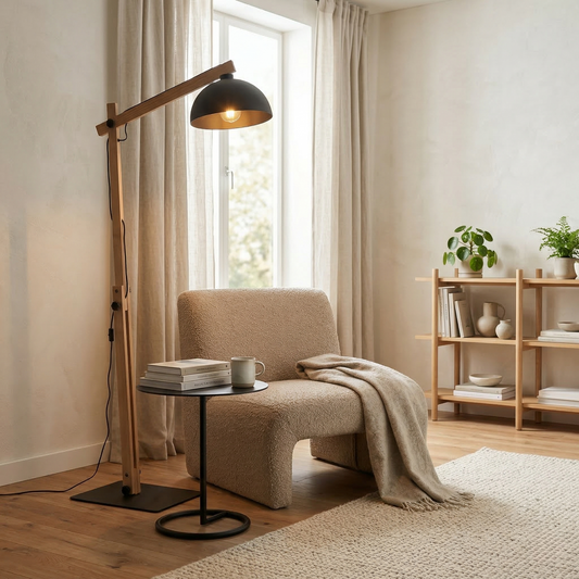 OSLO Black Scandinavian Floor Lamp for Living Room, Bedroom & Office – Modern Minimalist Lighting  (Clearance) Lumocrafts