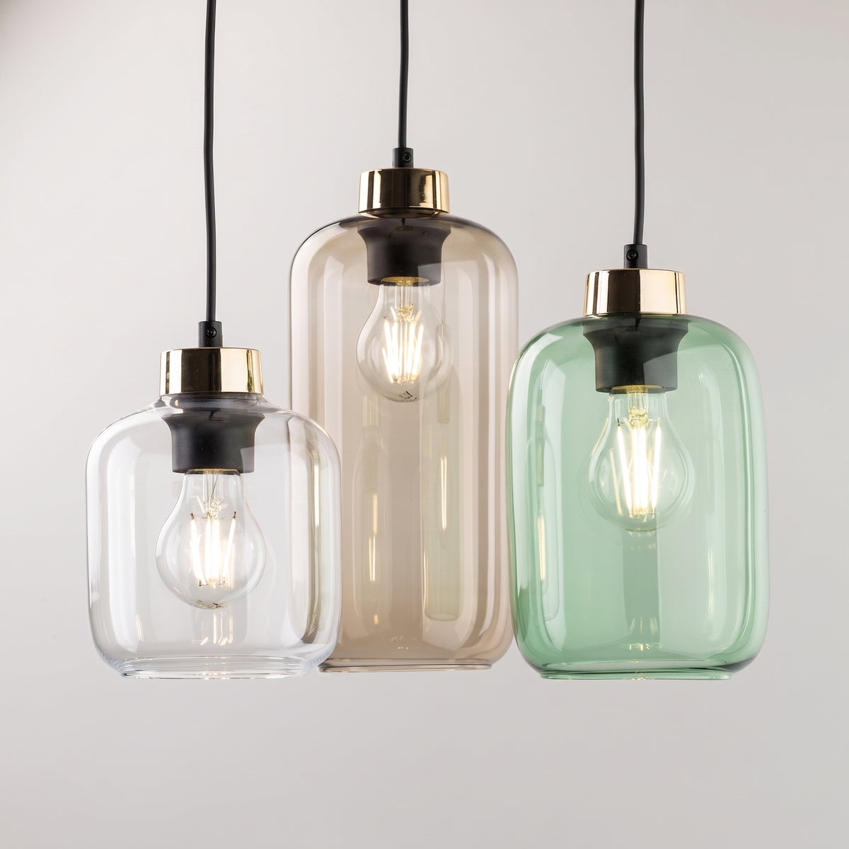 MARCO Mid-Century Modern 3-Light Pendant for Kitchen Island & Dining Table